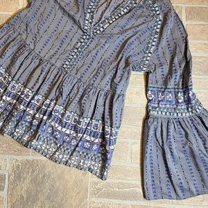 BCBG Maxazria Small Bell Sleeve Blouse Peplum